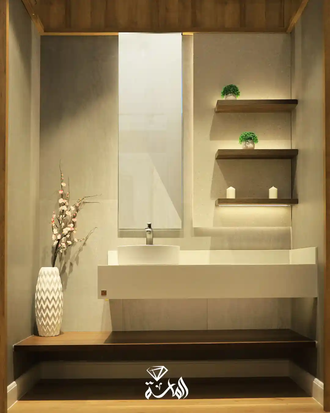 مغاسل معلّقة - مغاسل رخام صناعي وطبيعي